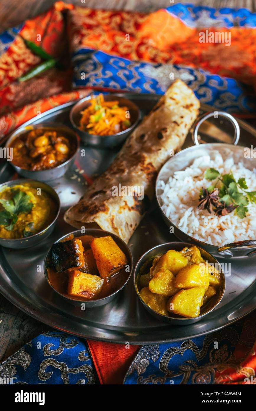 South African Indian food at restaurant Stock Photo - Alamy
