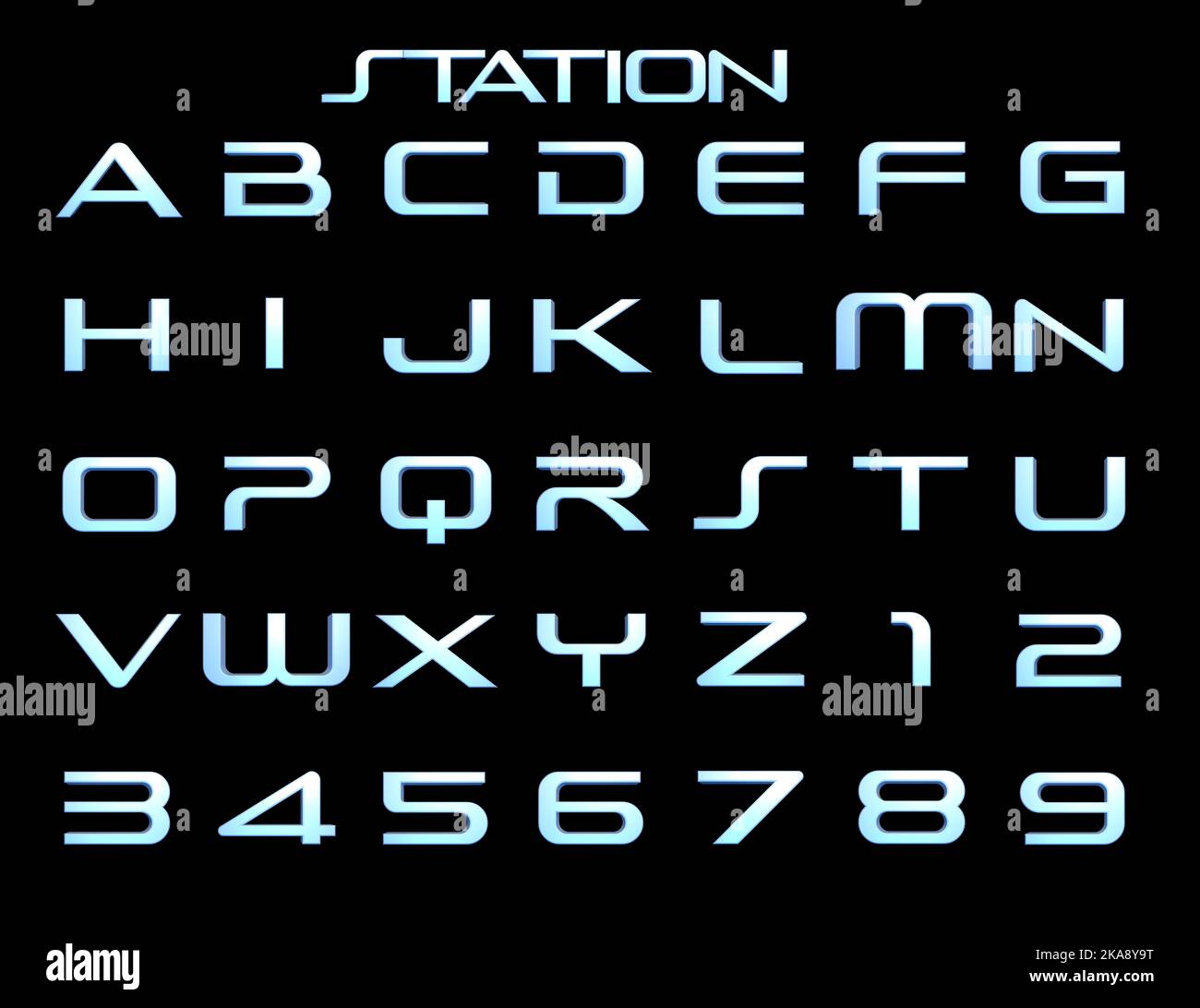 Numbers set illustration hi-res stock photography and images - Alamy