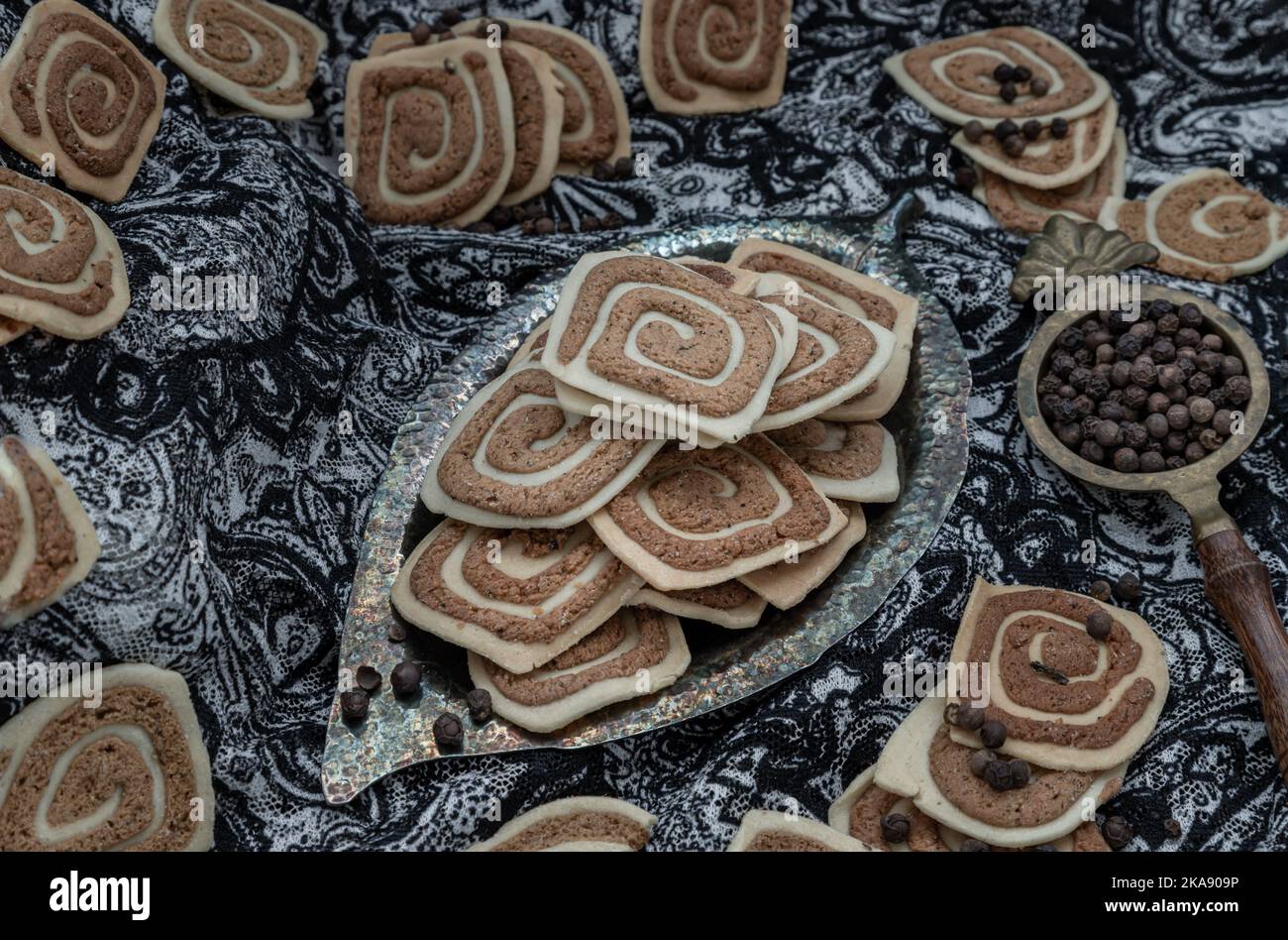 Traditional black pepper cookies. Its flavour has a sweet and hot spicy