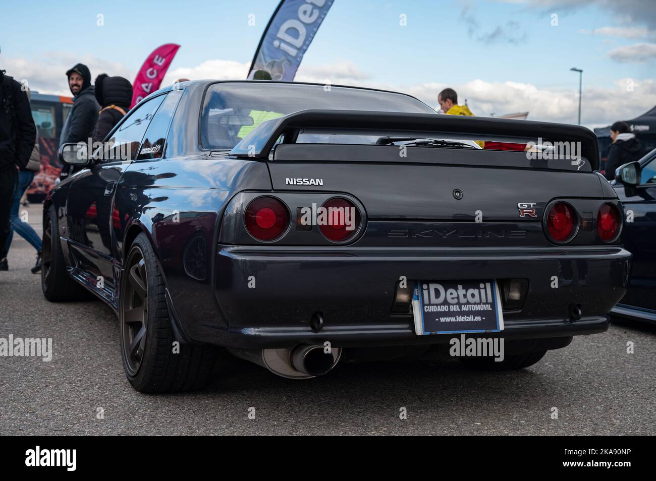 Parked Nissan Skyline GT-R R32 rear Stock Photo