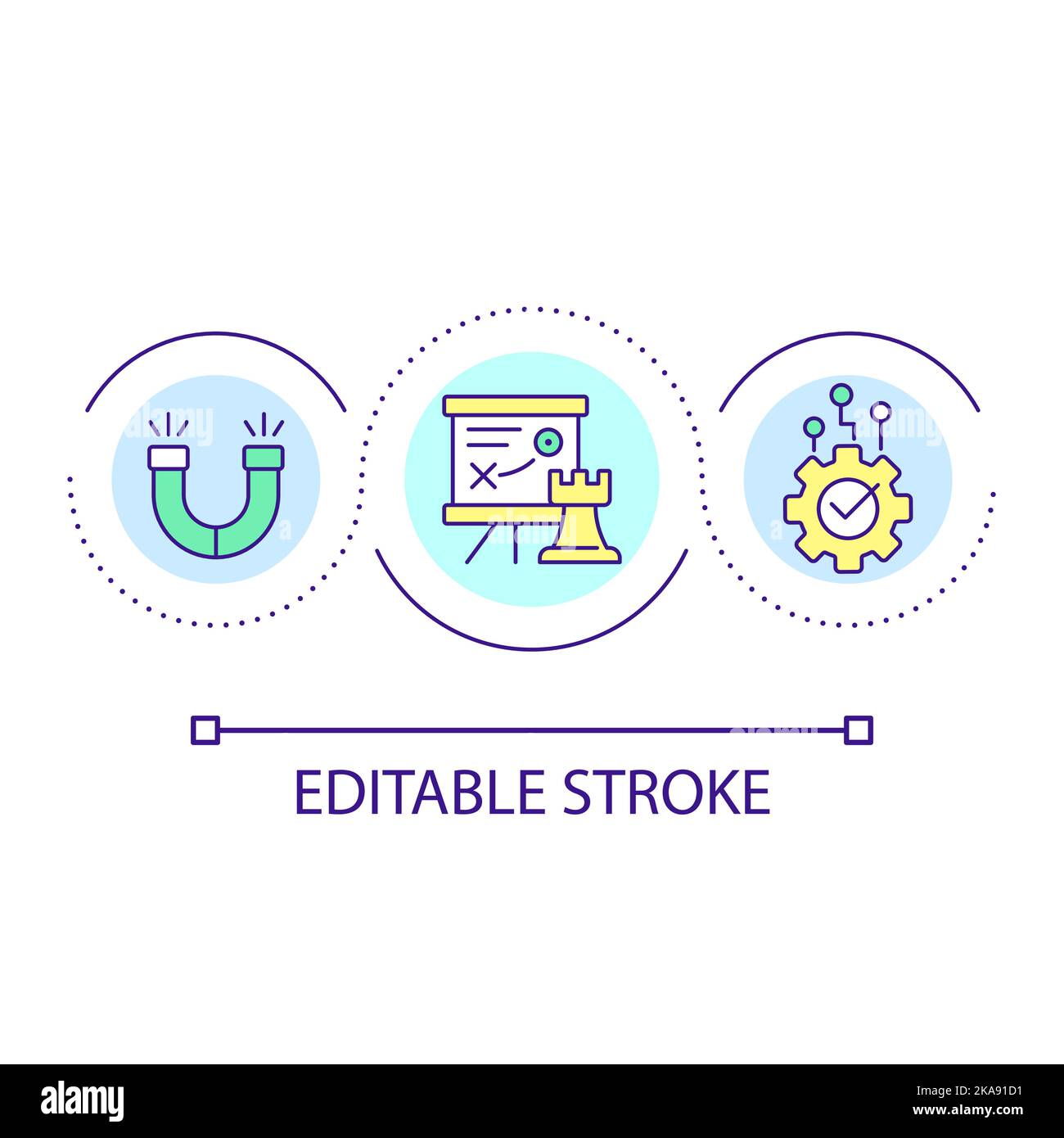 Business strategy loop concept icon Stock Vector