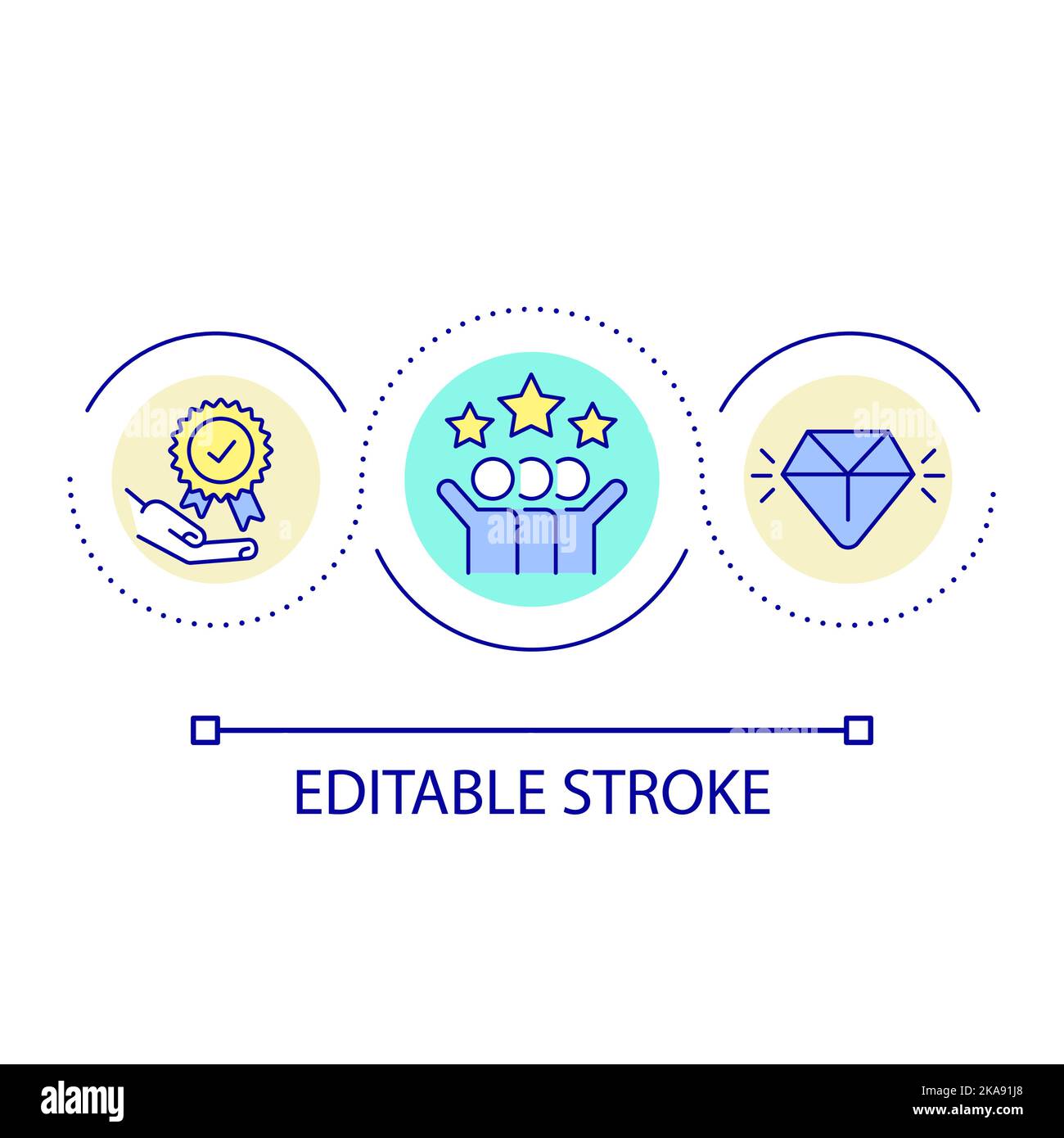 Ranking service quality loop concept icon Stock Vector