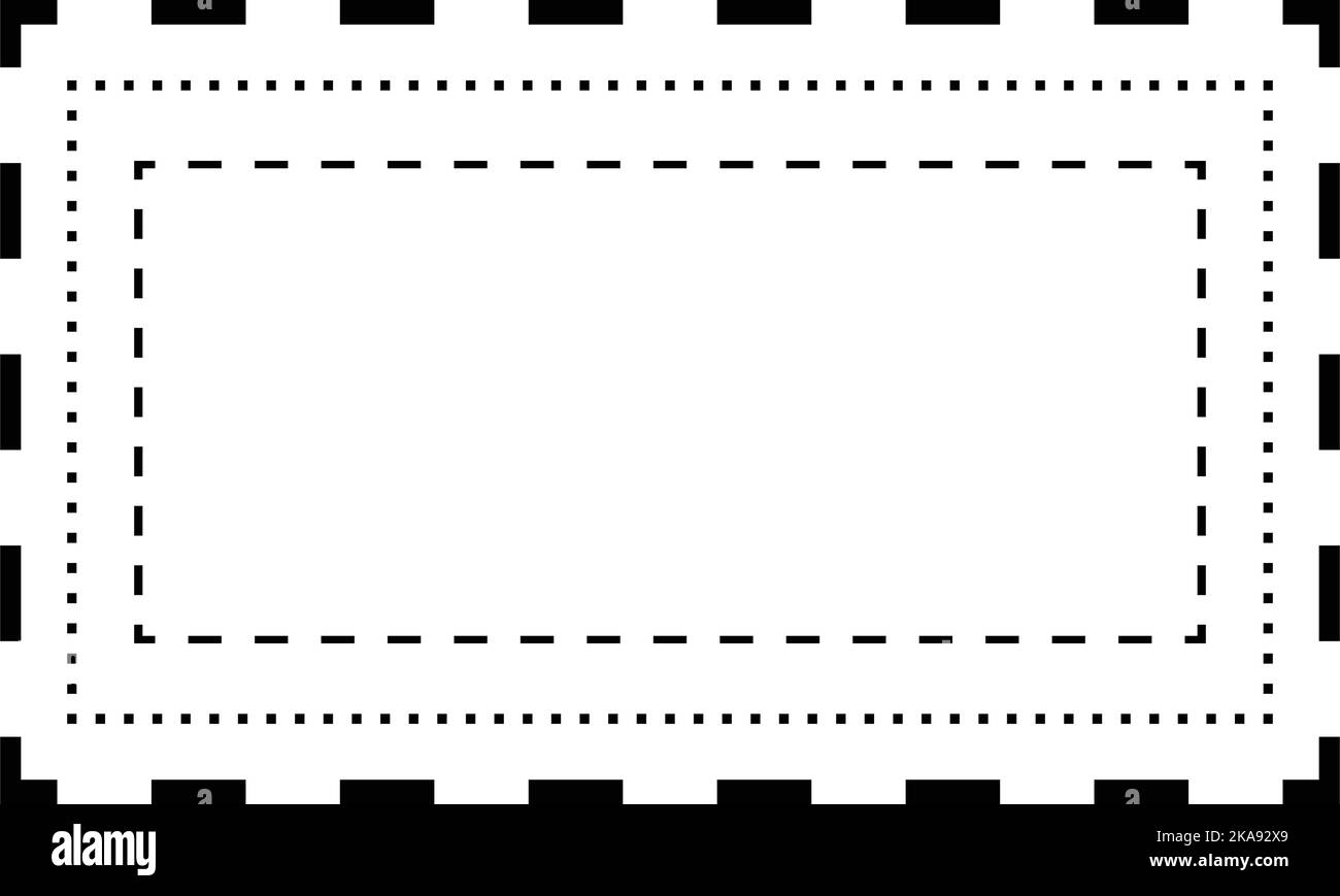 Tracing rectangle shape lines element for preschool, kindergarten and