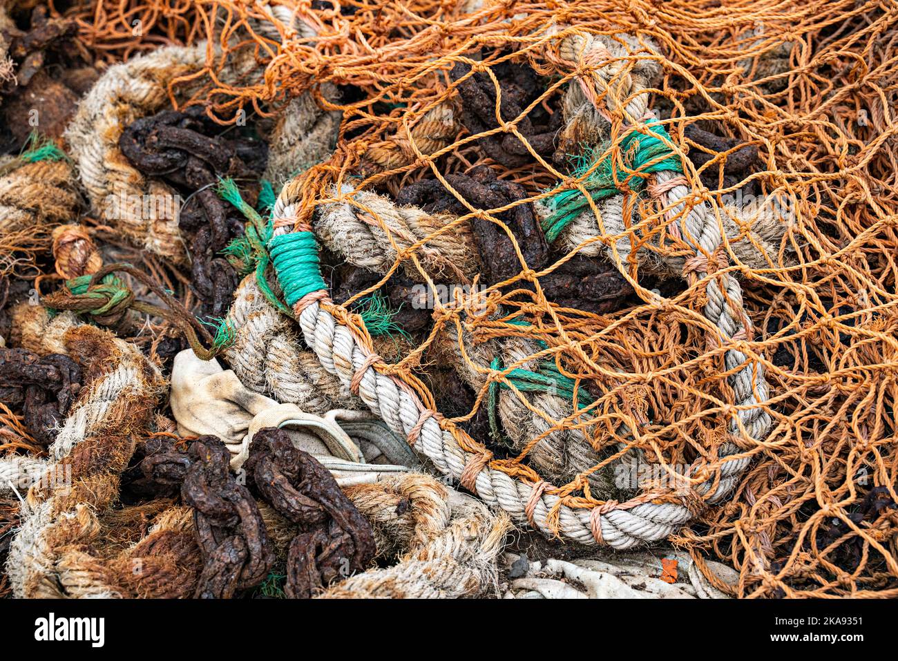 Fishing nets and floats Stock Photo Alamy