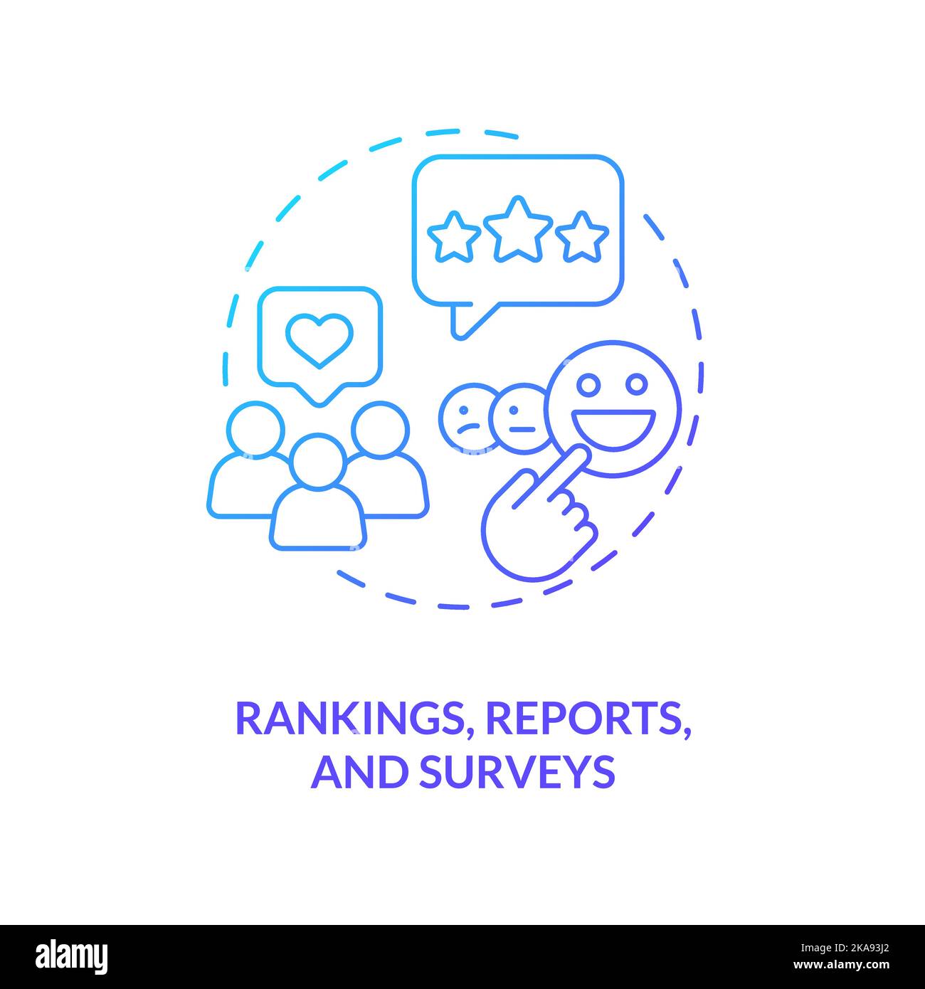Check company reputation blue gradient concept icon Stock Vector