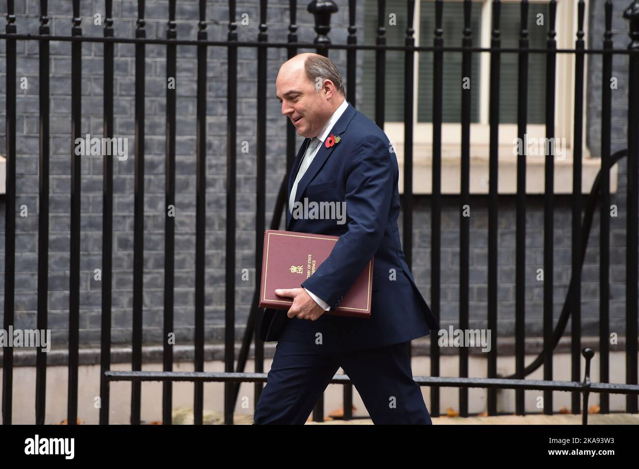 BEN WALLACE, Defence Secretary, at a cabinet meeting at 10 Downing Street, London. Stock Photo