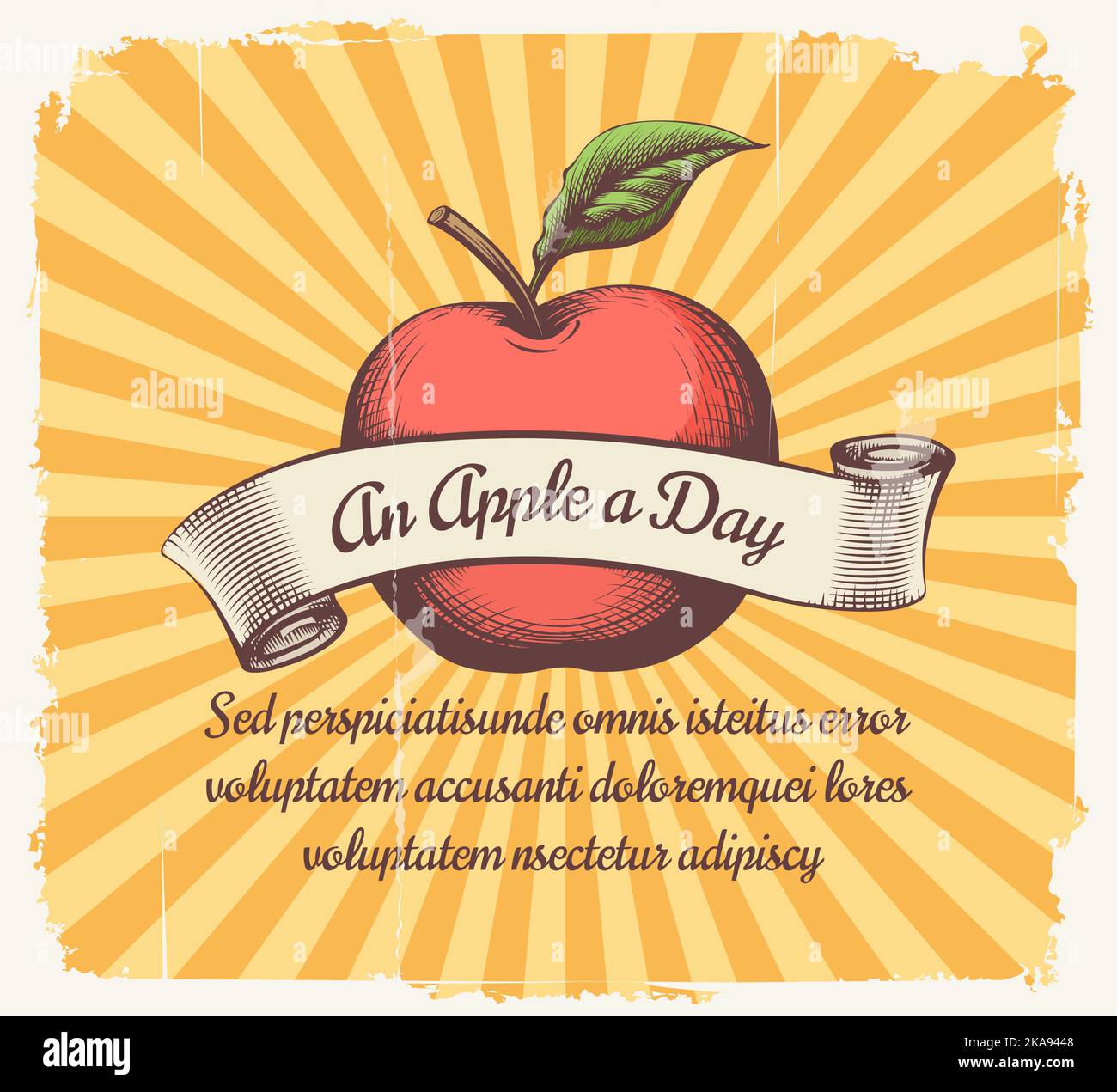 Apple day retro poster Stock Vector Image & Art Alamy