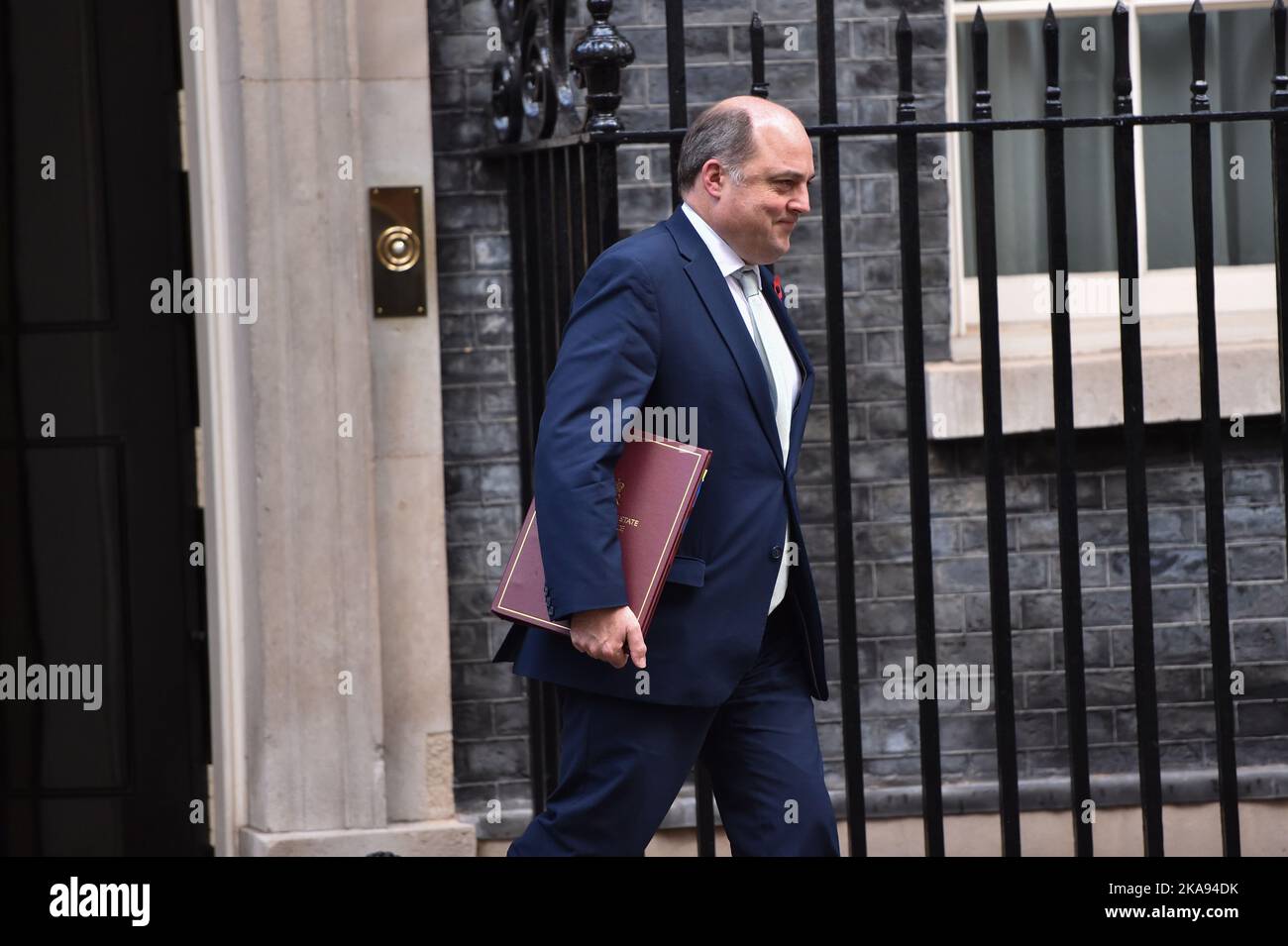 BEN WALLACE, Defence Secretary, at a cabinet meeting at 10 Downing Street, London. Stock Photo