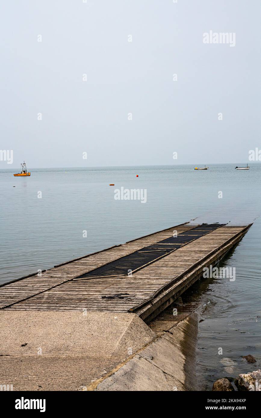 Floating boat launch ramp, Morecambe, Lancashire Stock Photo Alamy