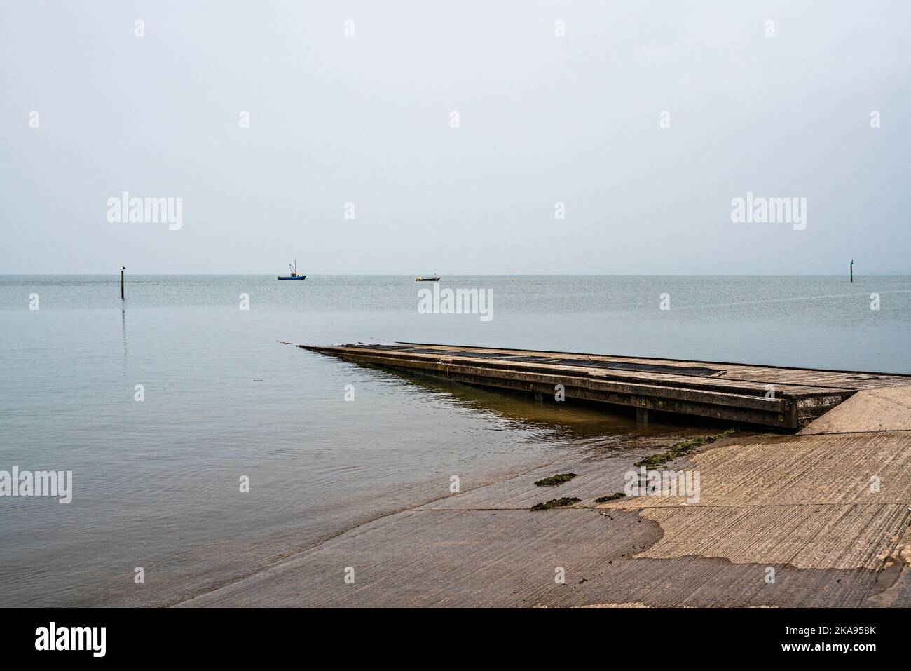 Floating boat launch ramp, Morecambe, Lancashire Stock Photo Alamy