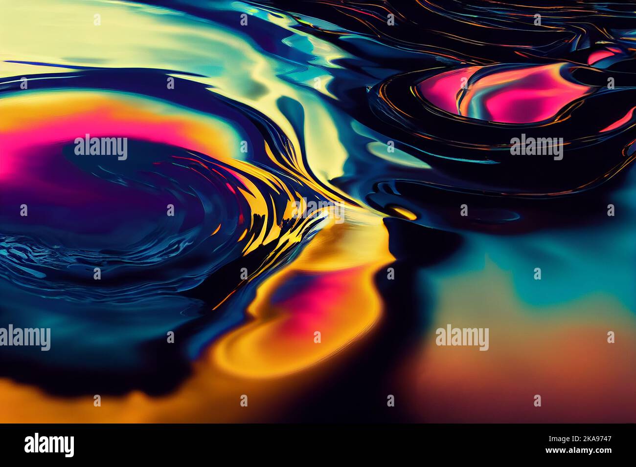 The ripple with colorful light Stock Photo - Alamy