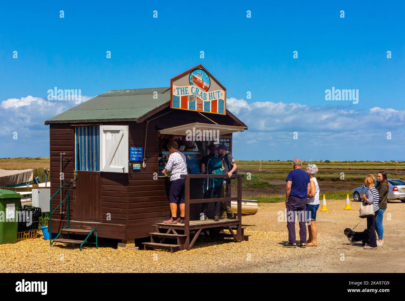 The Crab Hut selling fresh sea food on the flat salt marshes at