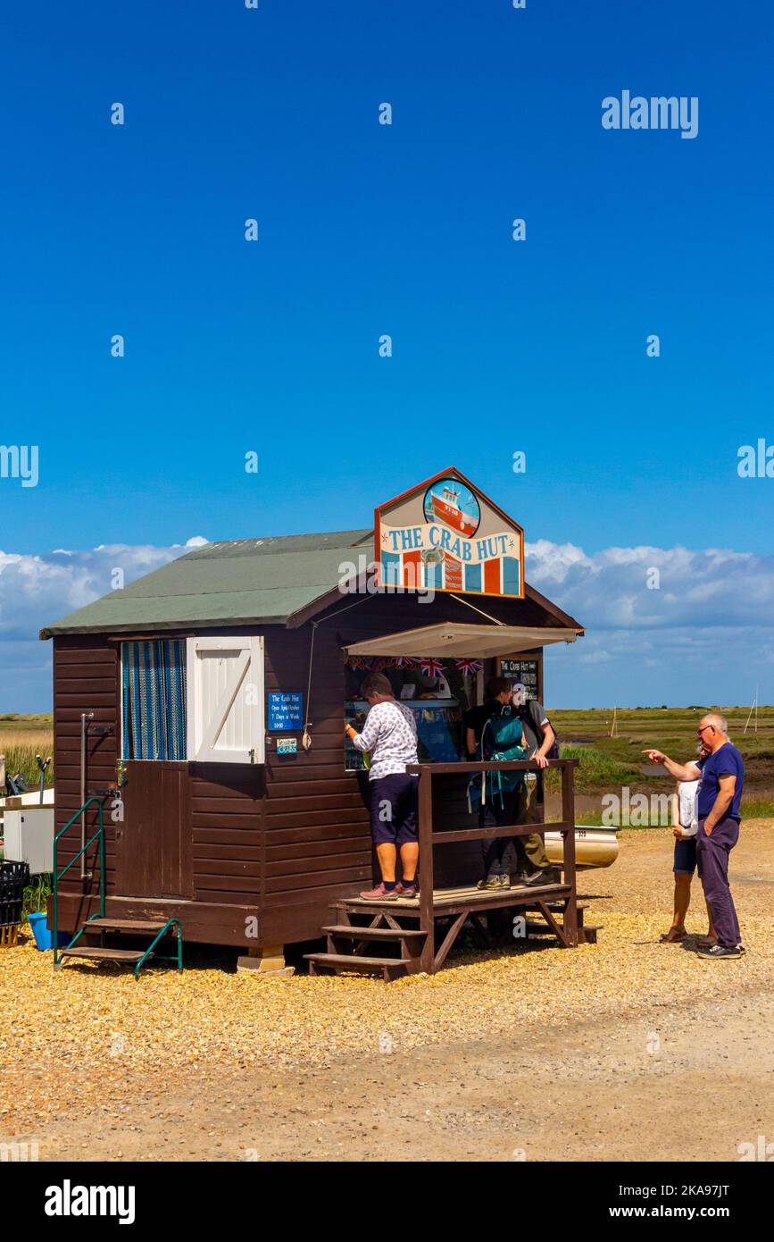 The Crab Hut selling fresh sea food on the flat salt marshes at