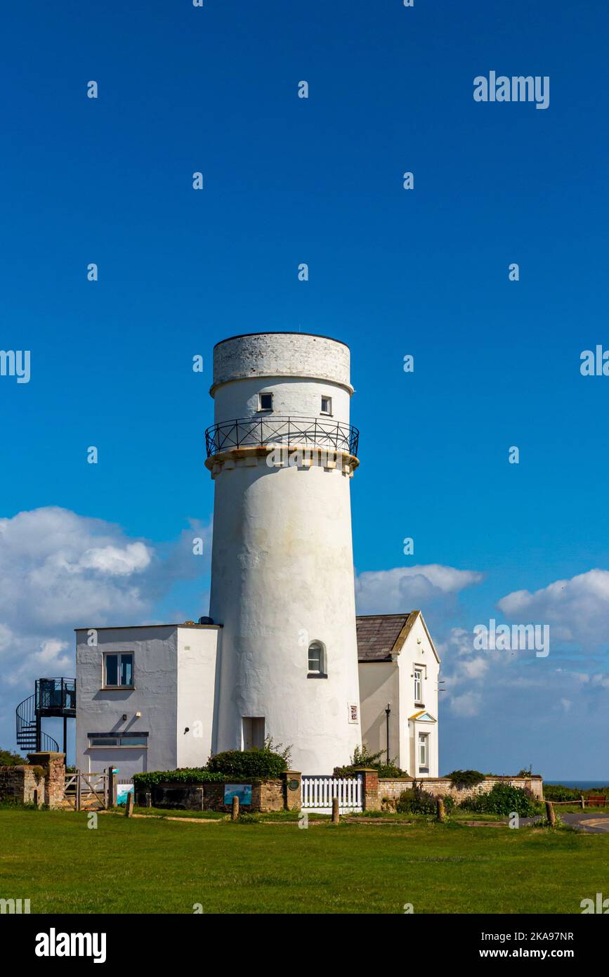 Old Hunstanton lighthouse in West Norfolk England UK built in 1840 and now used as holiday accommodation. Stock Photo