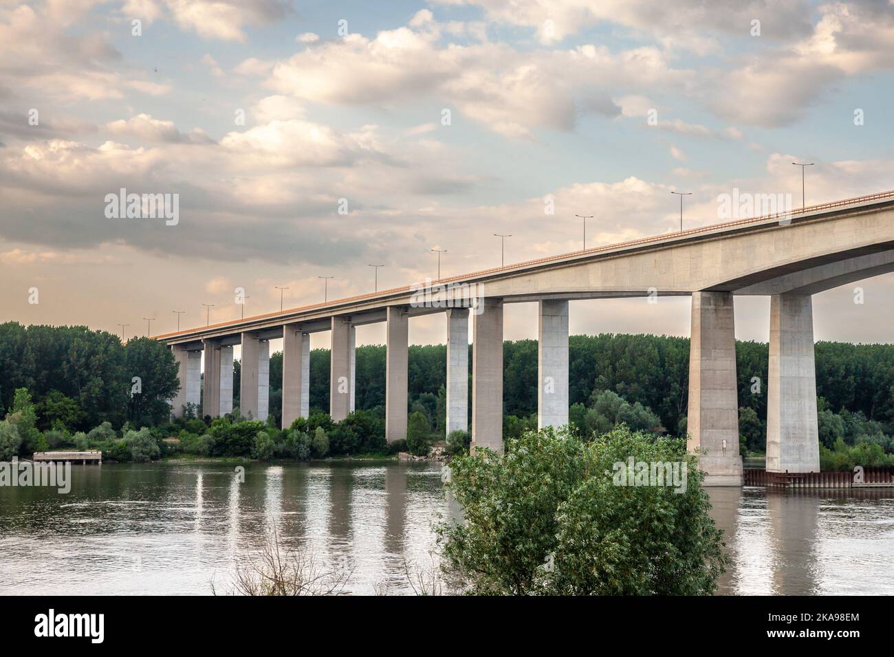 Picture of the beska most bridge in Beska, Serbia. Beška Bridge crosses ...