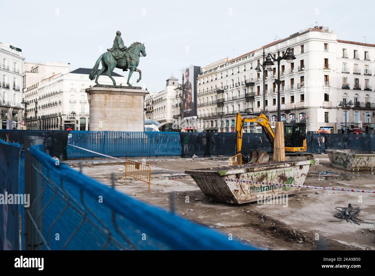 Makeover for Puerta Del Sol which is most iconic square in Madrid Stock ...