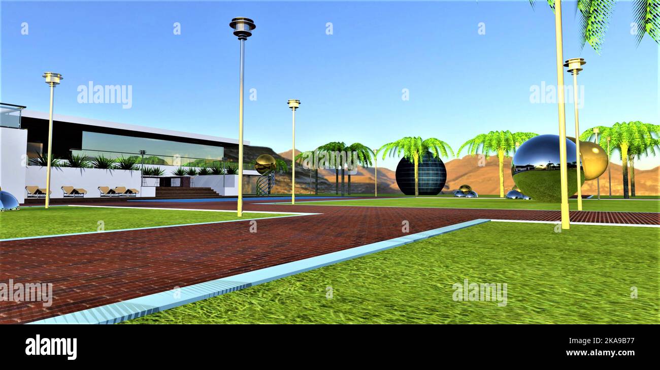 Powerful LED street lights with low energy consumption on the territory ...