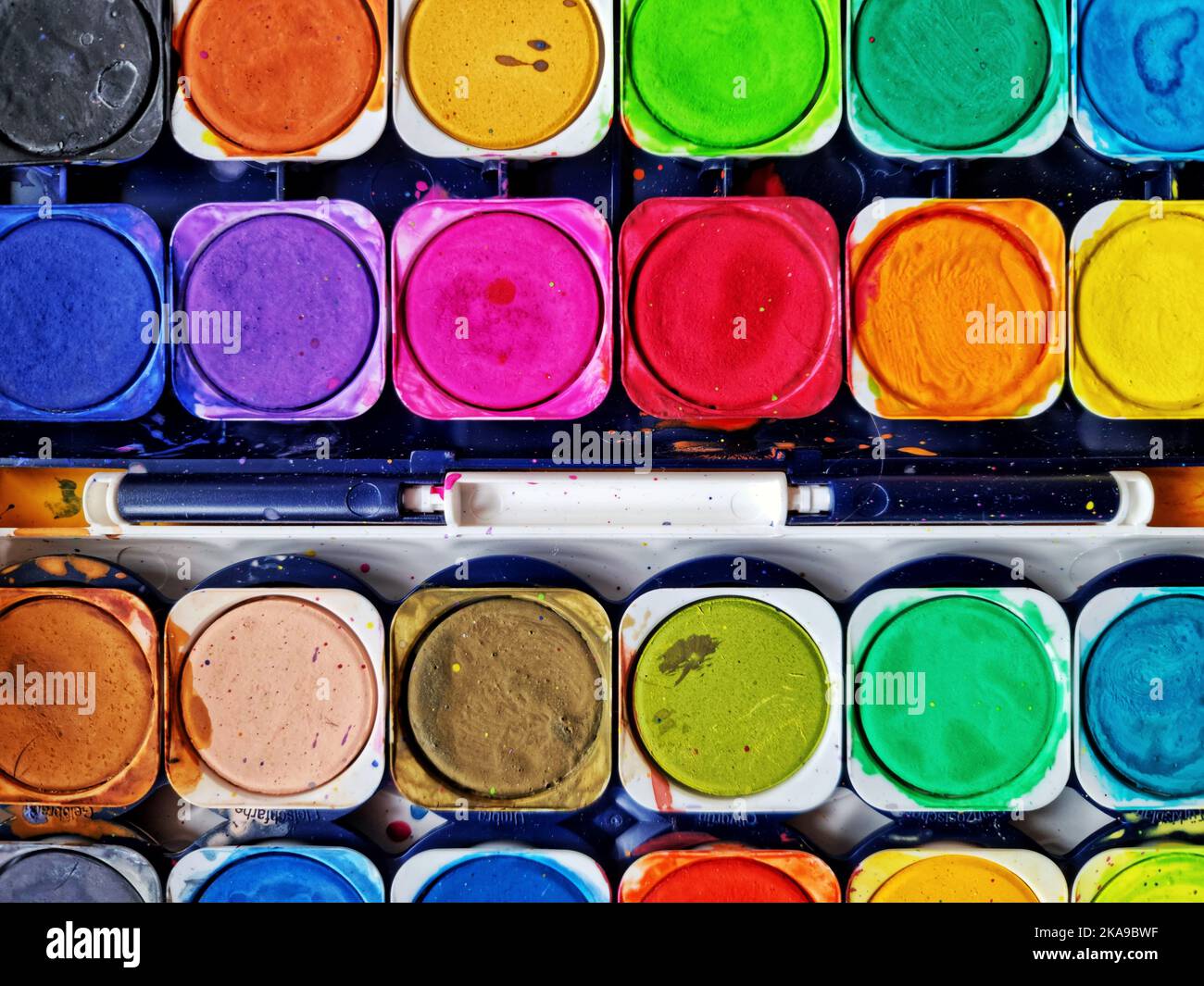 The watercolor paint box for making an art Stock Photo Alamy