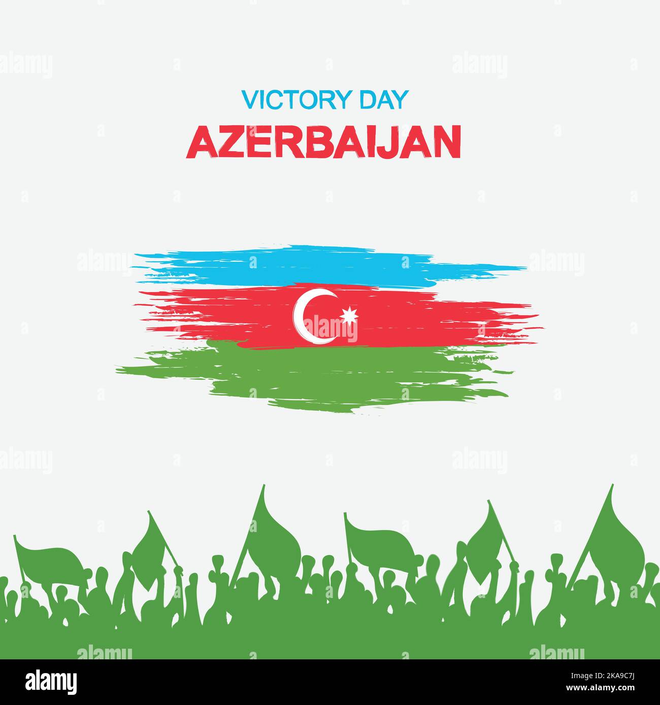 Victory day of the republic of azerbaijan background. Stock Vector