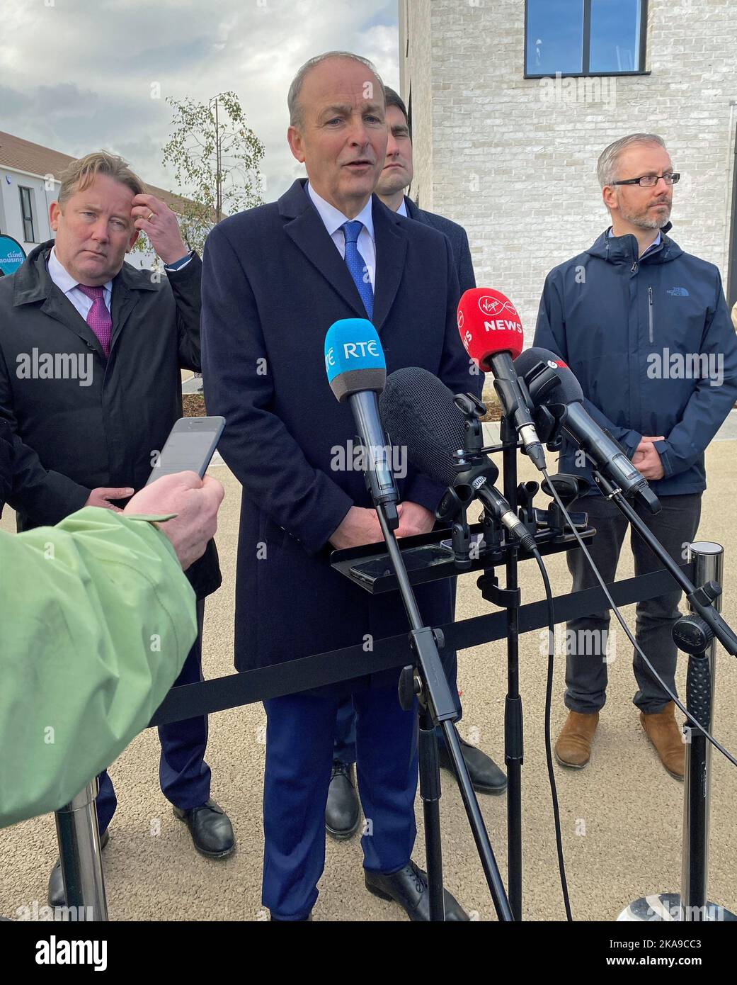 Taoiseach Micheal Martin, with Minister for Housing Darragh O'Brien