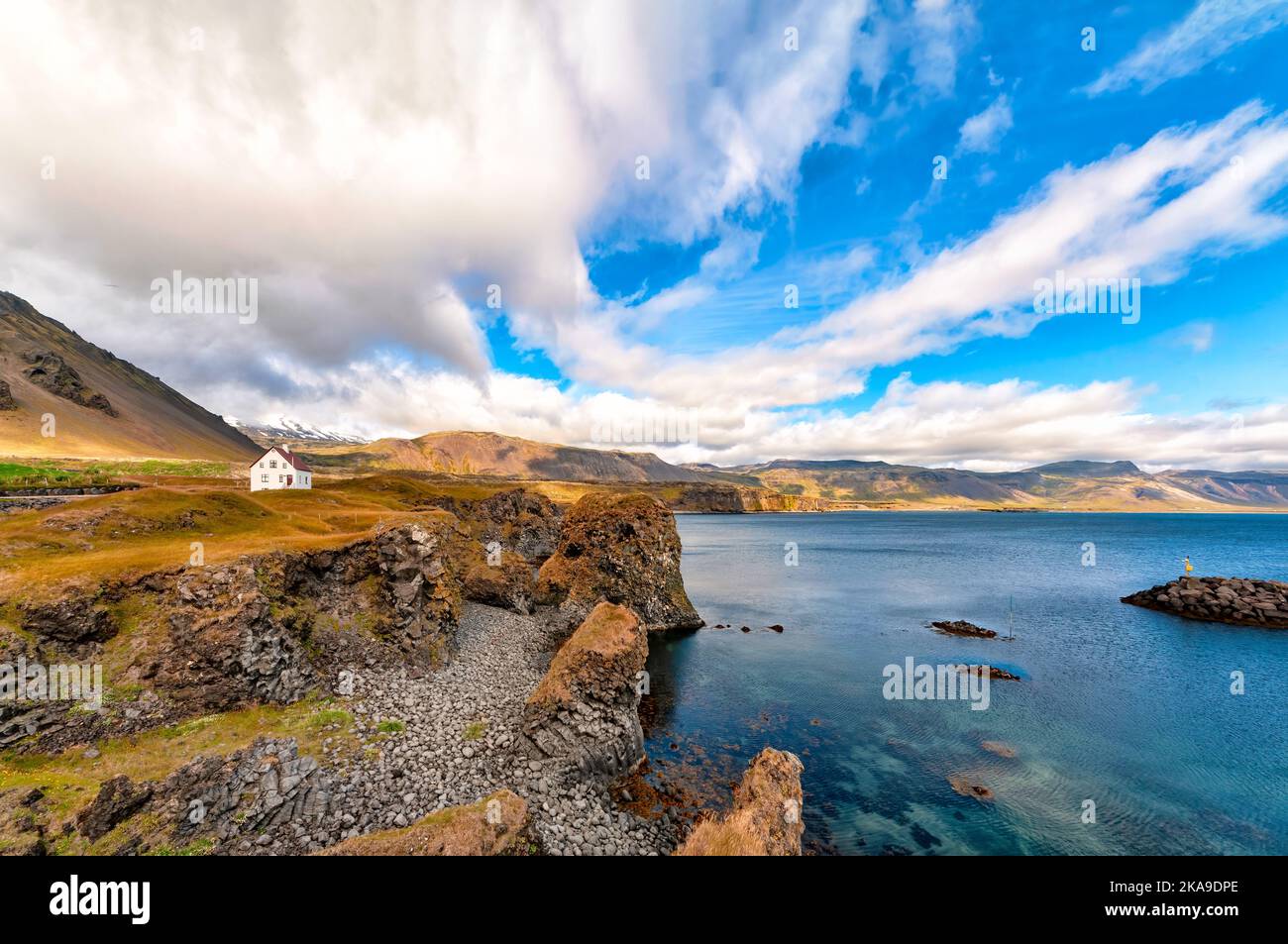 Landscape in Snaefellsnes peninsula, Iceland. Situated in western part of the island, it has been named Iceland in miniature Stock Photo