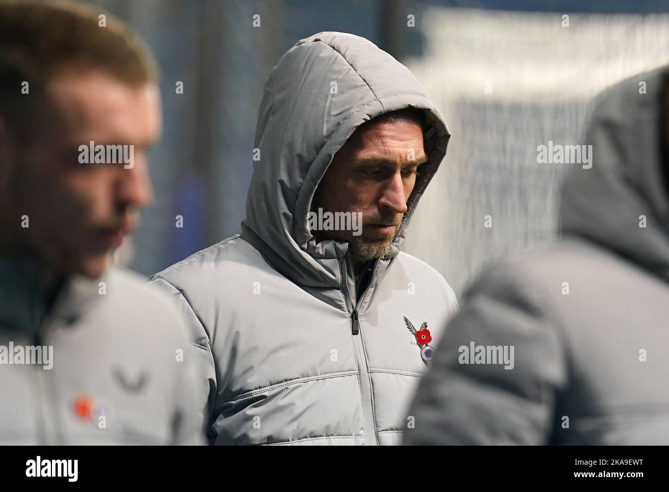Rangers goalkeeper Allan McGregor (cente) arrives to the stadium before ...