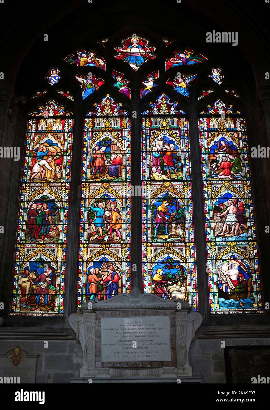 Stainedglass windows in Ely Cathedral, Cambridgeshire Stock Photo Alamy