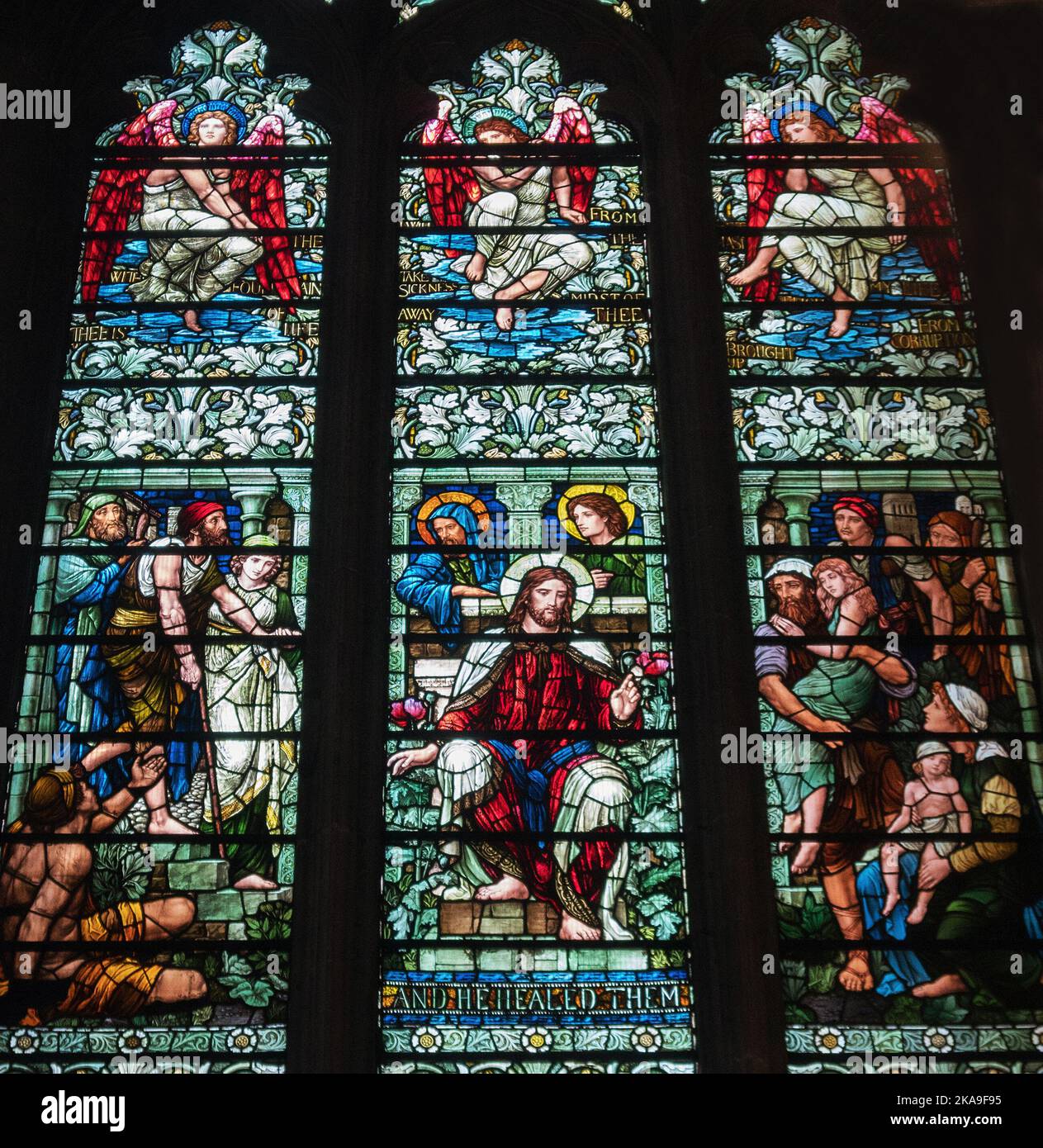 Stainedglass windows in Ely Cathedral, Cambridgeshire Stock Photo Alamy