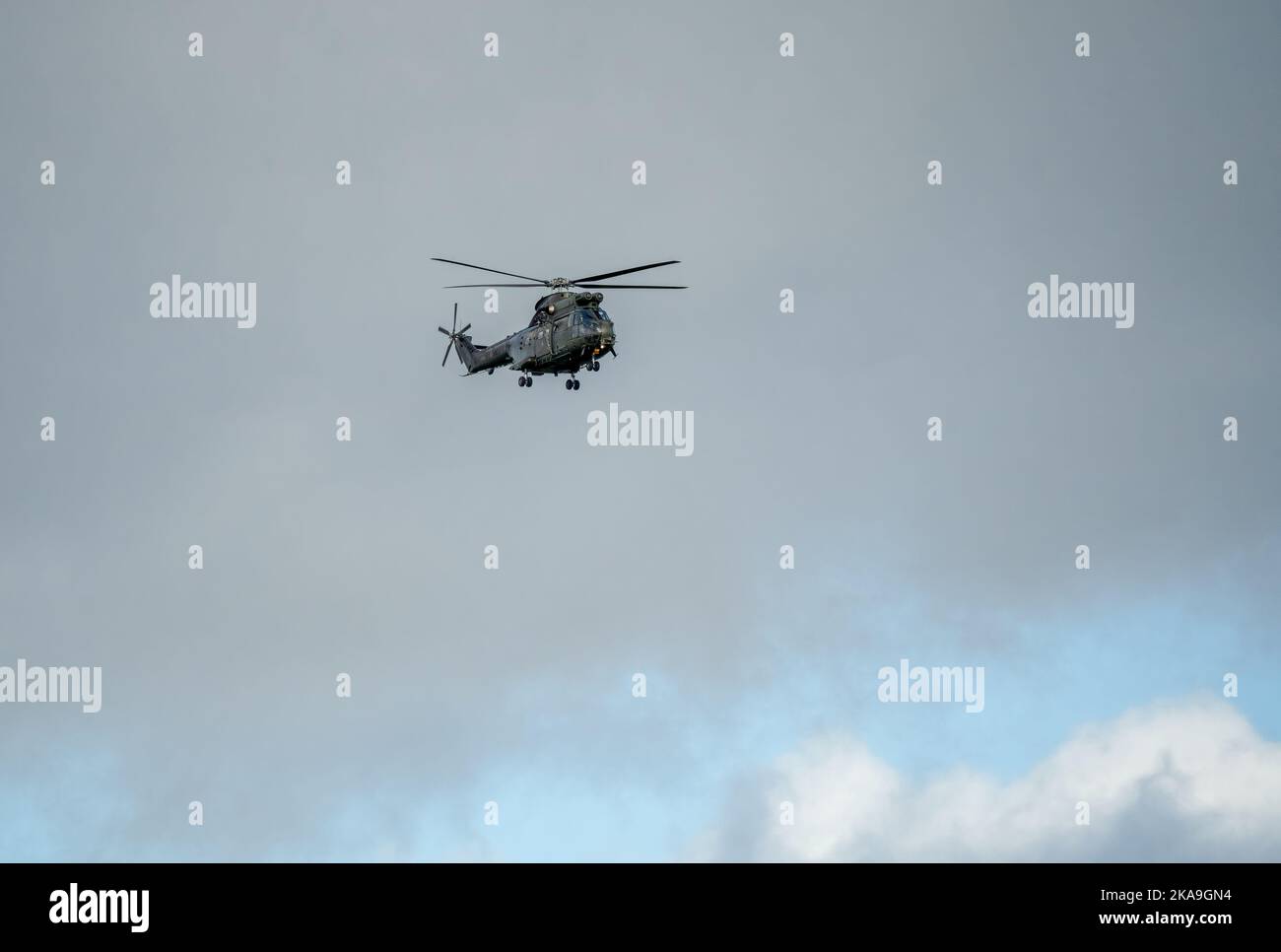 British Royal Air Force Joint Helicopter Command (JHC) Puma HC2 flying ...