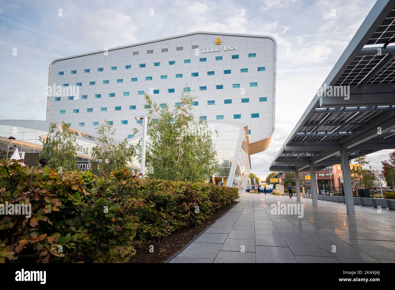 Eindhoven Netherlands - October 27, 2022 .Hotel building for tourists at the airport in the city center Stock Photo