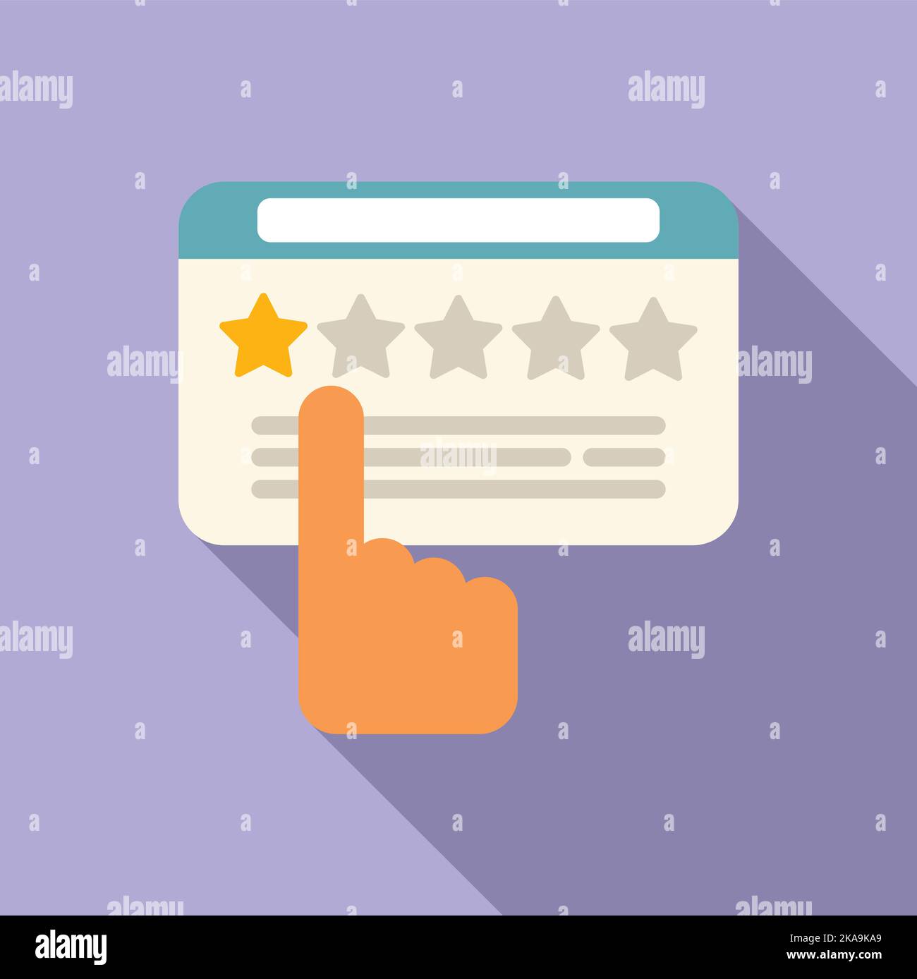 Star dislike icon flat vector. Social feedback. Negative person Stock Vector