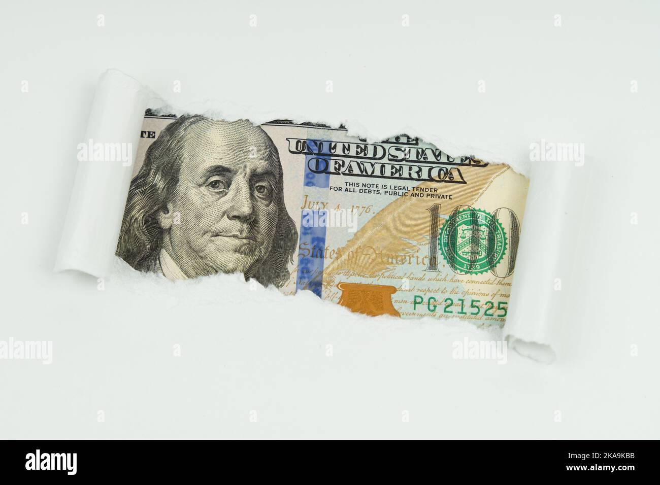 Business and finance concept. An image of a 100 dollar bill is visible