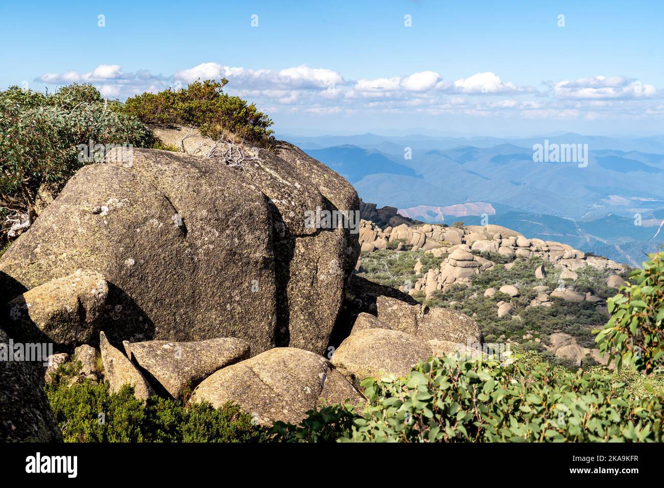 An aerial view of beautiful mountains on a sunny day Stock Photo - Alamy