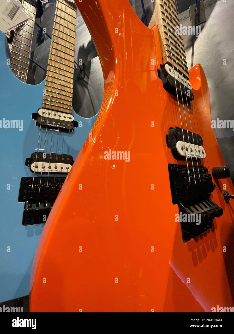 Augusta, Ga USA 04 18 22 Guitar Center retail store blue and bright
