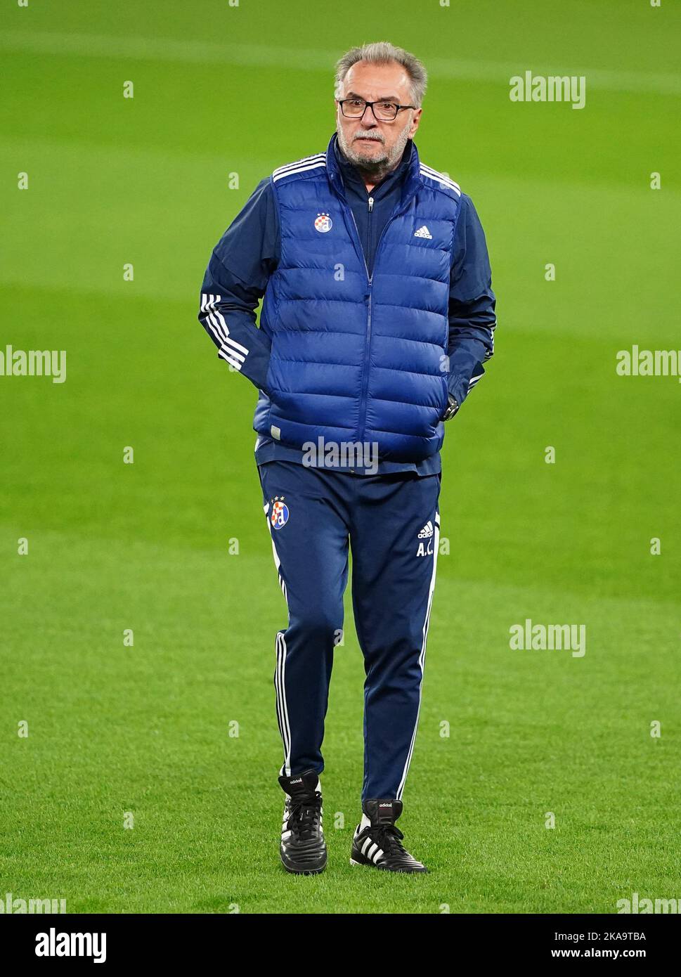 Dinamo Zagreb manager Ante Cacic during a training session at Stamford Bridge, London. Picture date: Tuesday November 1, 2022. Stock Photo