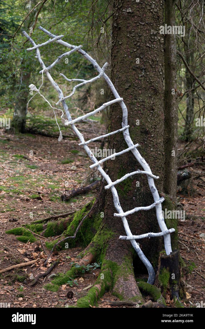 Land-Art course: The Balconies of Aigoual. Work by Guth Joly: All up there. Mont Aigoual, Gard, Occitanie Stock Photo