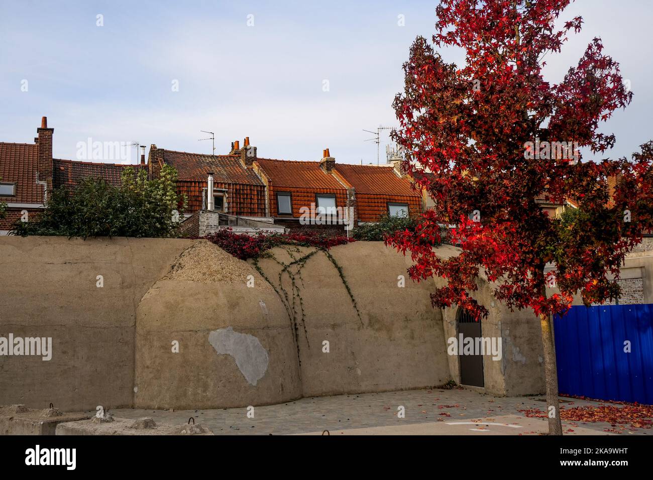 Disused WWII German blockhaus. Fives district, Lille, Nord, Hauts-de ...