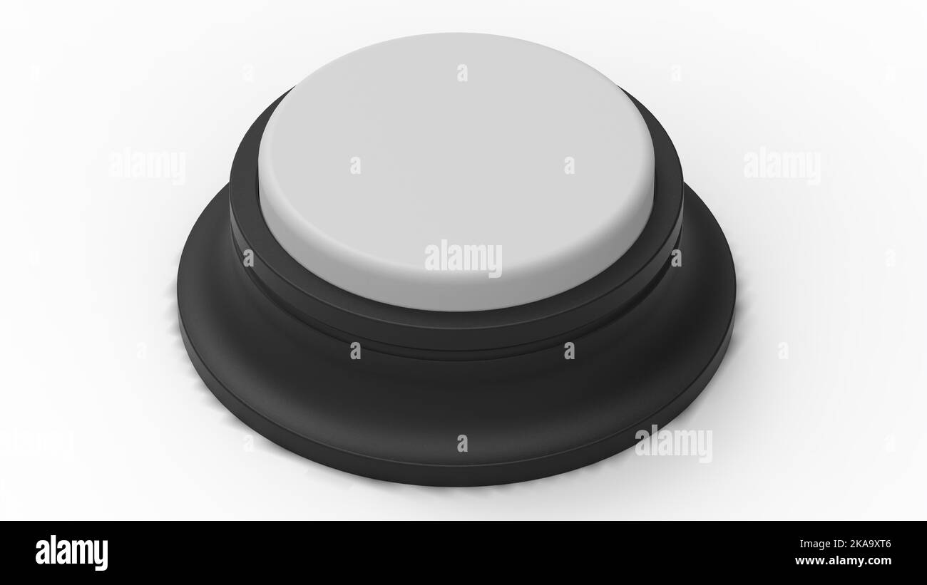 white button isolated illustration 3d render Stock Photo - Alamy
