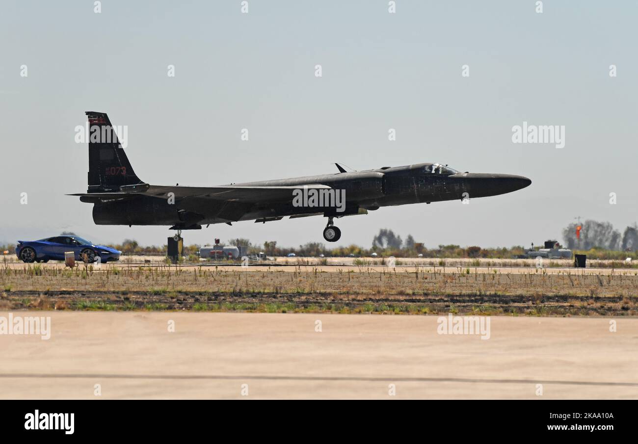 Lockheed U-2 "Dragon Lady" landing Stock Photo