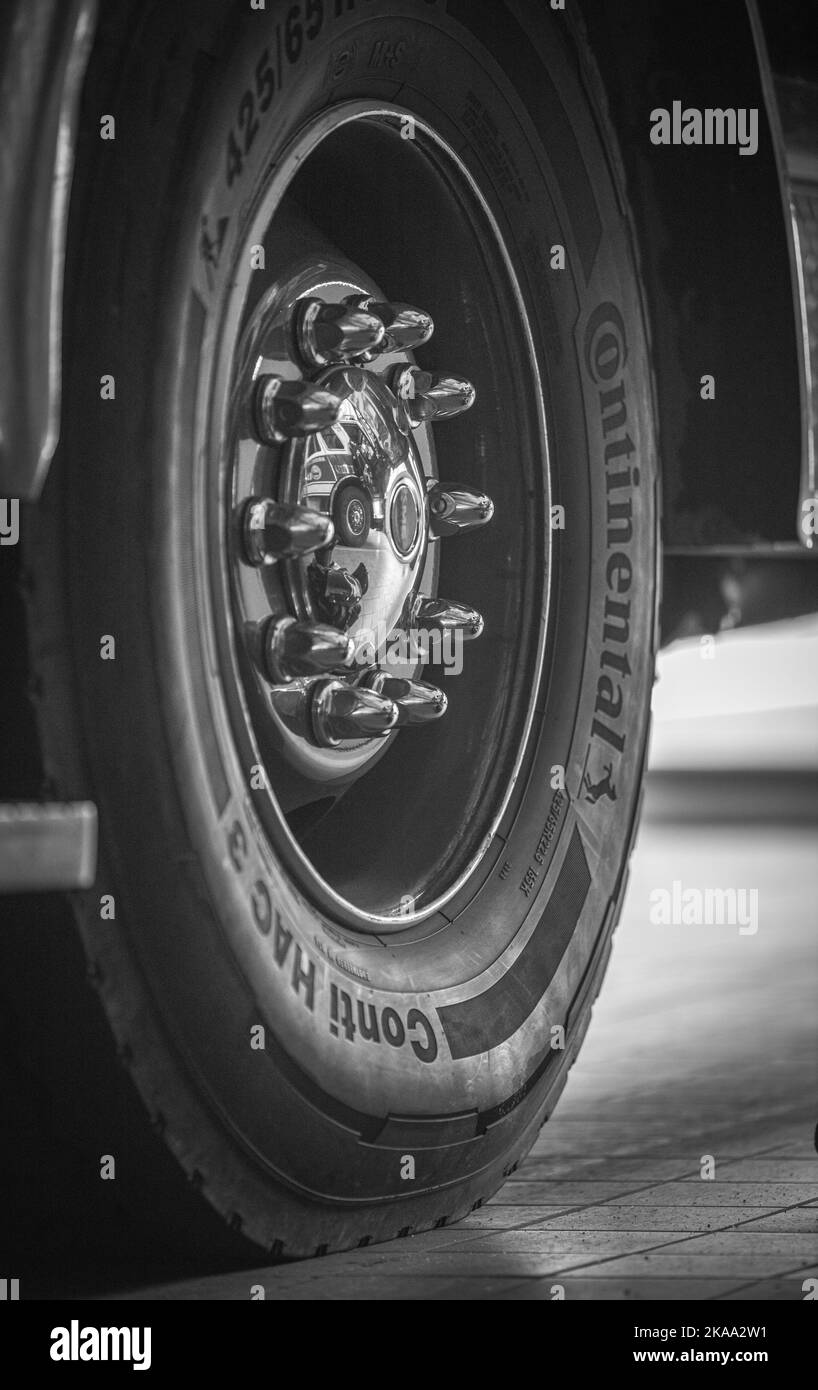Fire truck wheel Black and White Stock Photos & Images Alamy