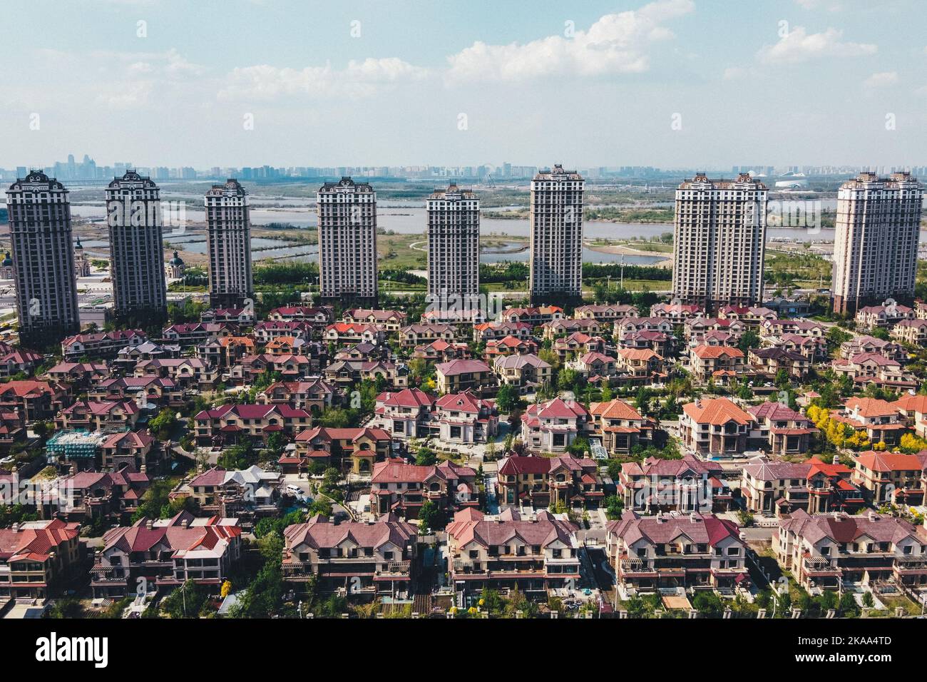 The Ciputra Villa buildings in China aerial view Stock Photo - Alamy