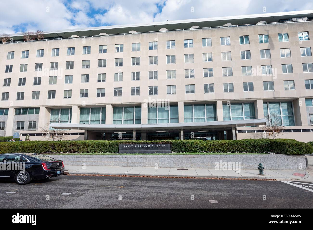 The U.S. Department of State Harry S Truman Building in Washington. Stock Photo