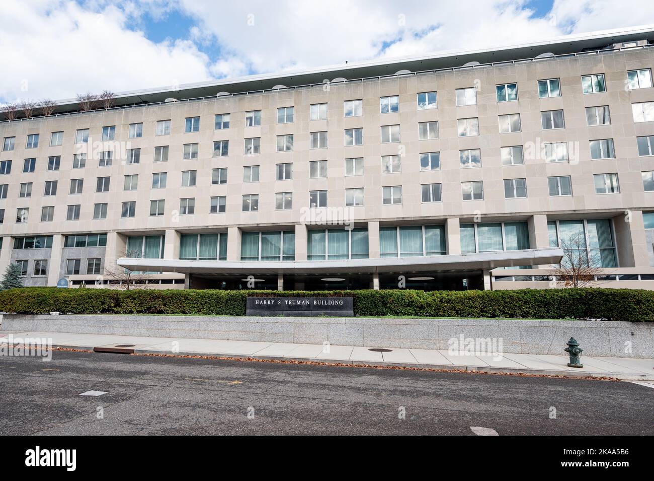 The U.S. Department of State Harry S Truman Building in Washington. Stock Photo