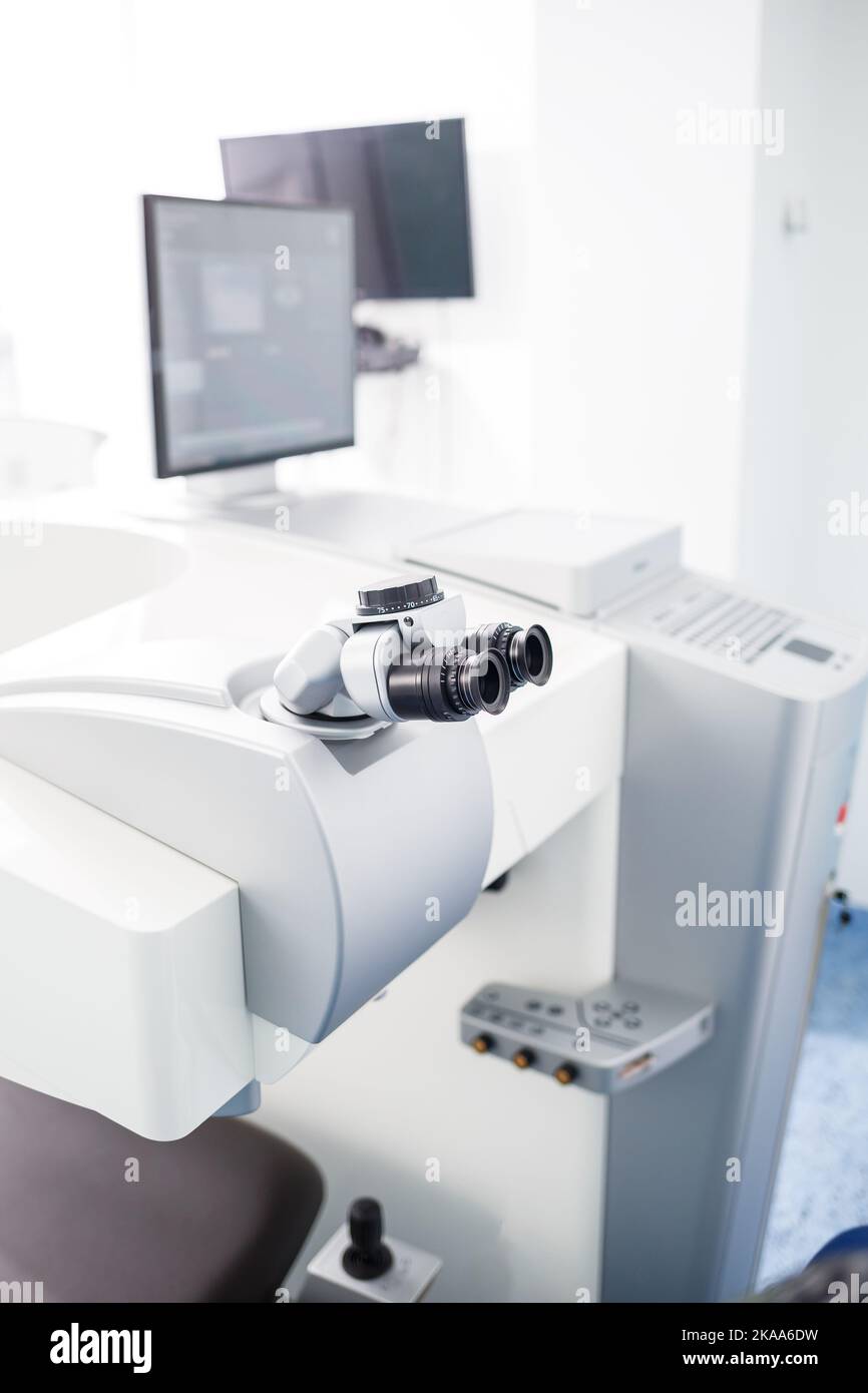 Microscopic apparatus for testing eyesight. Ophthalmology and treatment ...