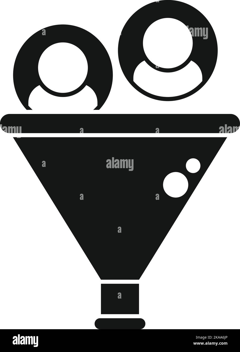 Market funnel icon simple vector. Customer target. People share Stock ...