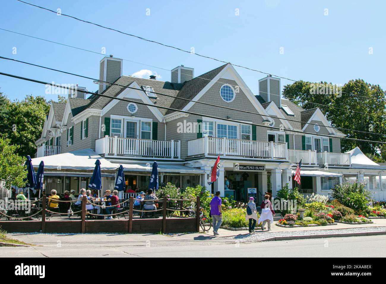 USA, Maine, Portland, Peaks Island, The Inn at Peaks Island Stock Photo ...