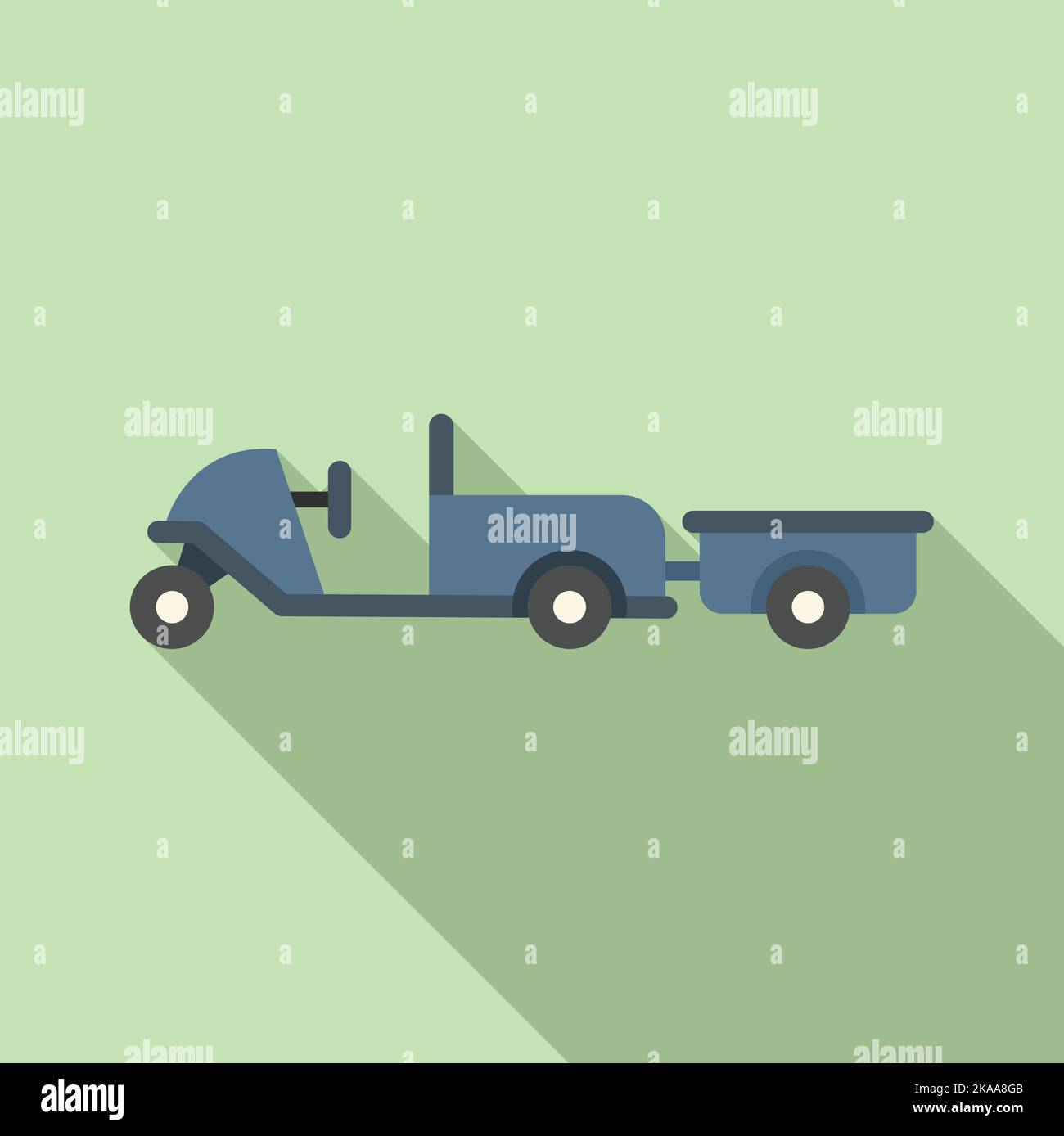 Cargo car icon flat vector. Airport support. Ground support Stock Vector