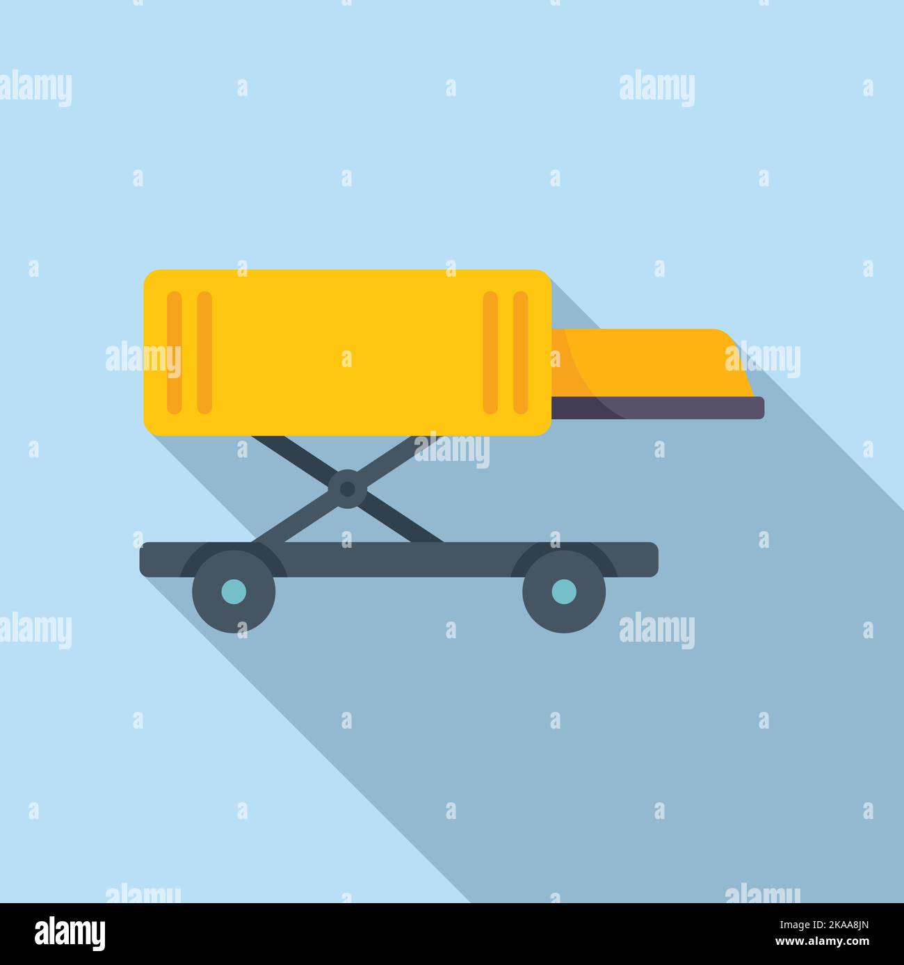 Ground truck icon flat vector. Support airport. Cargo bus Stock Vector