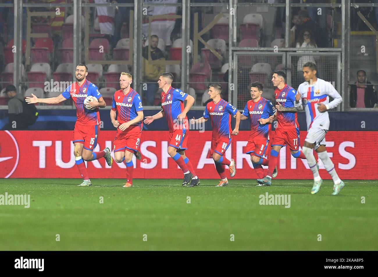 Pilsen, Czech Republic. 01st Nov, 2022. Tomas Chory (Plzen), left ...