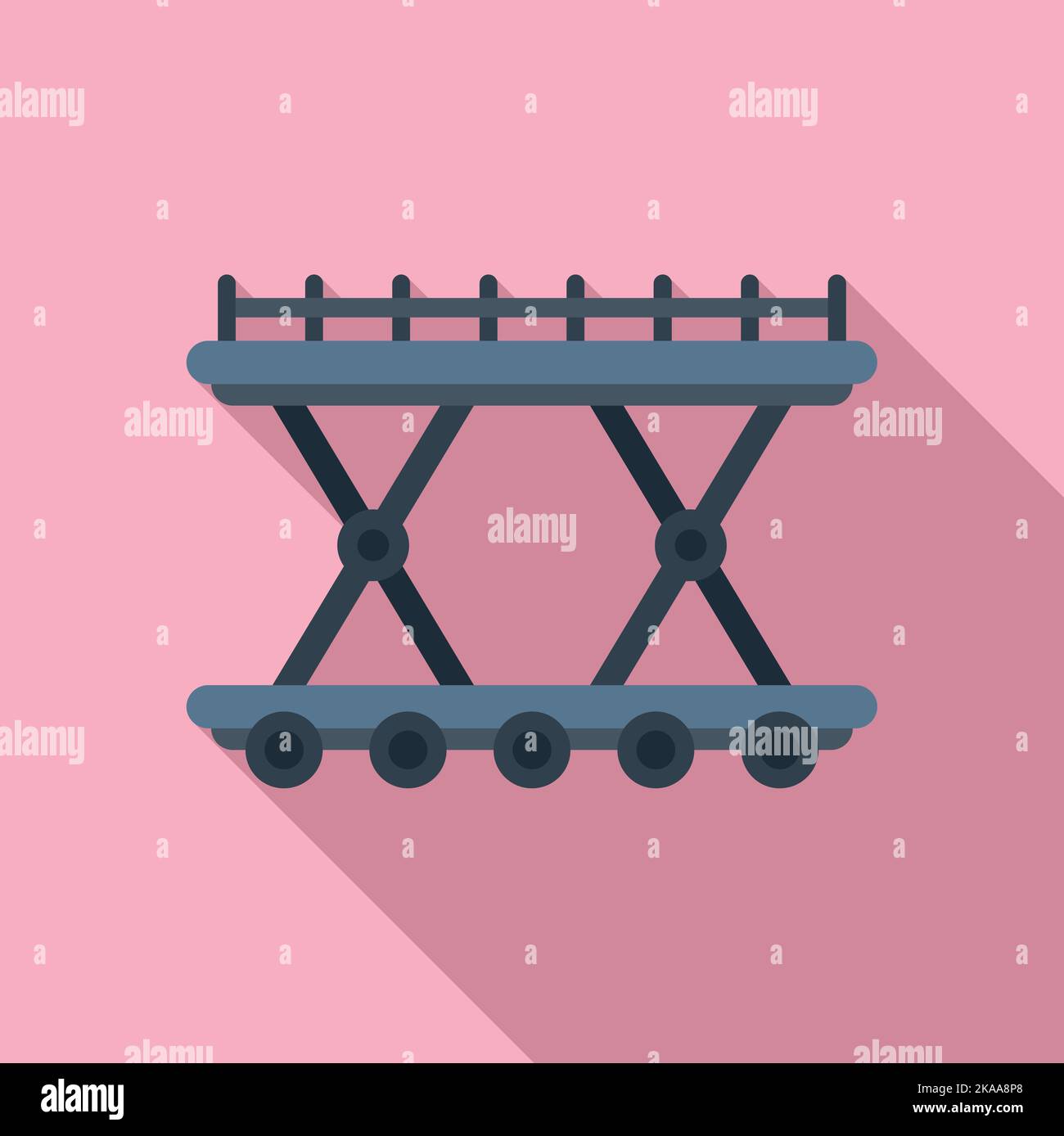 Support stand icon flat vector. Airport ground. Support cargo Stock Vector